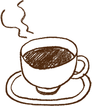手書き風イラストのコーヒー