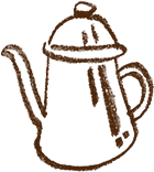 手書き風のポットのイラスト